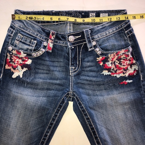 MISS ME Signature Skinny Embroidered Jeans JP7258S3 (W26 L30) - Picture 8 of 17